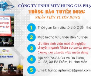  CHUYÊN VIÊN NHÂN SỰ, TUYỂN DỤNG